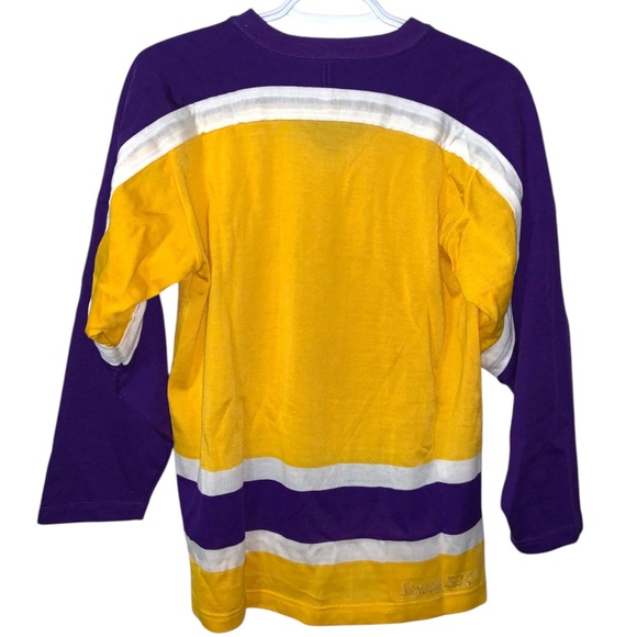 Vintage Los Angeles Kings LA Kings 70’s NHL Jersey Size XL Purple Gold Knit - Picture 2 of 5